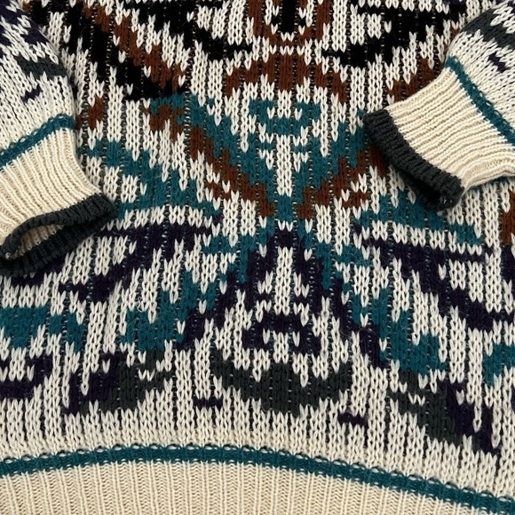 VINTAGE St John’s Bay 90s Men knit grandpa sweater Crewneck multicolor - Picture 7 of 7